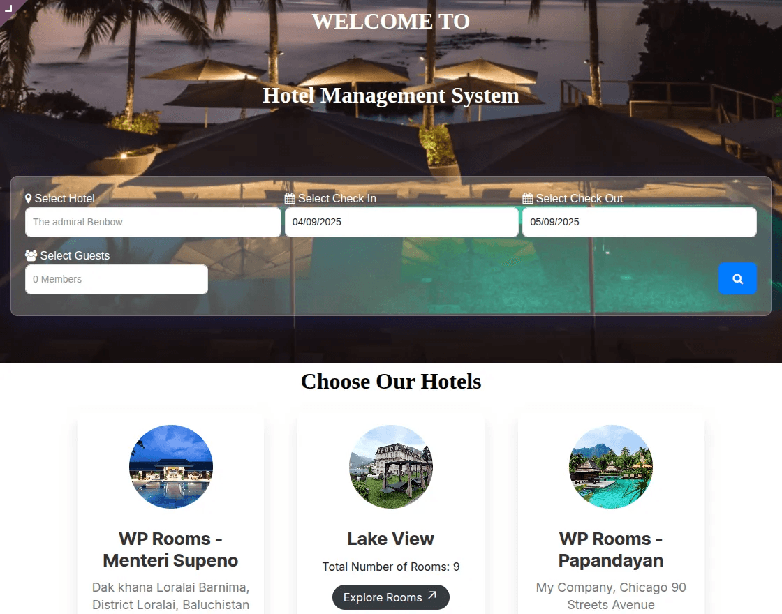 Smart Hotel Booking System not found